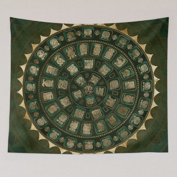 Item preview, Maya Calendar Glyphs Gold and Malachite designed and sold by Nartissima.