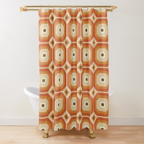 Item preview, Brown, Orange and Ivory Geometric Retro Octagon Pattern designed and sold by Eyestigmatic.
