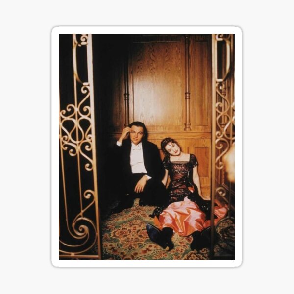 rose esthétique et jack titanic Sticker