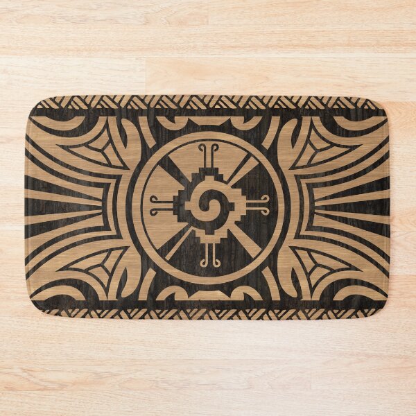 Item preview, Hunab Ku Mayan symbol Wooden Texture designed and sold by Nartissima.