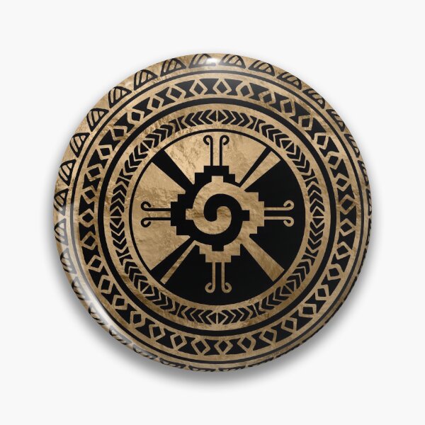 Item preview, Hunab Ku Mayan symbol black and gold designed and sold by Nartissima.