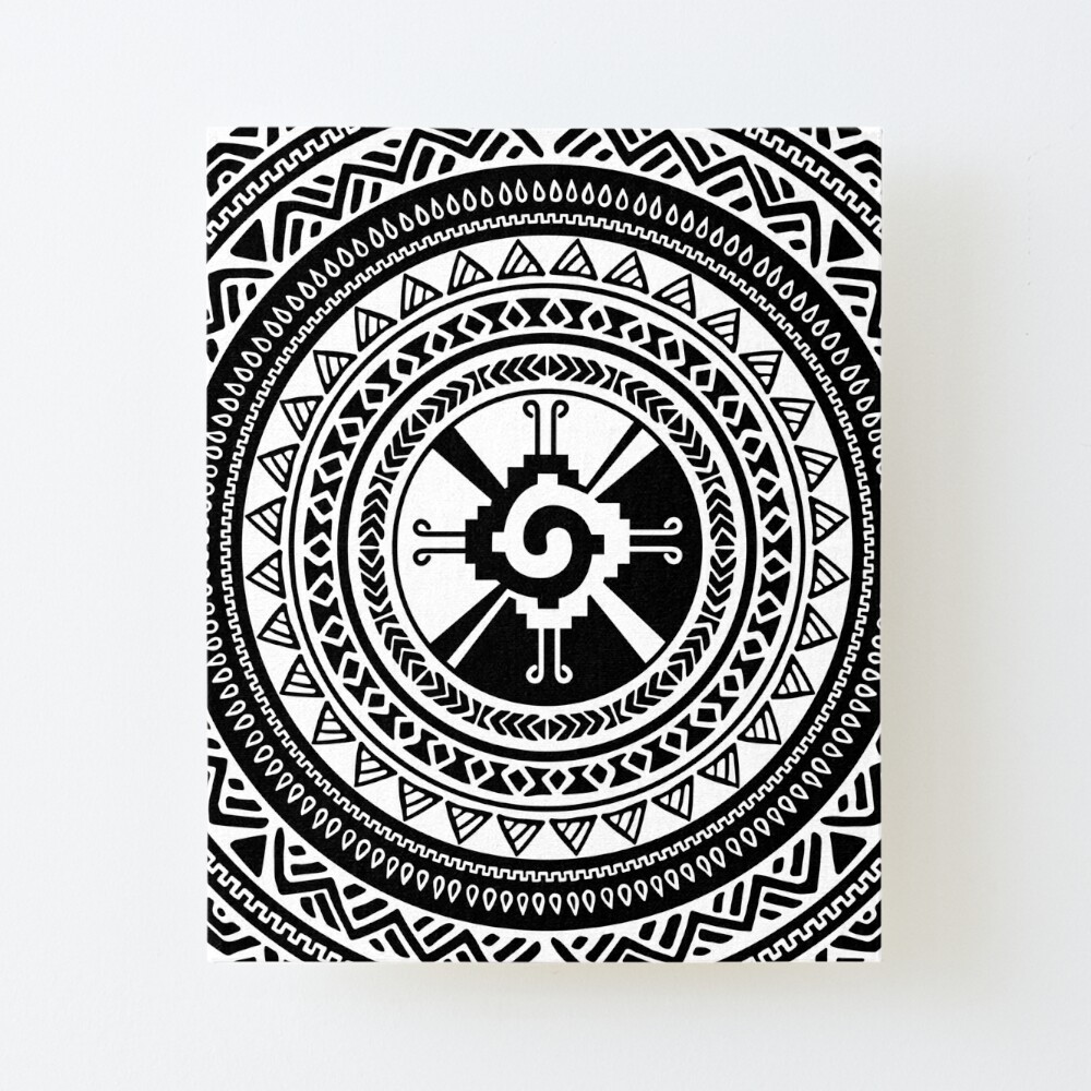 Hunab Ku Mayan symbol black and white Spiral Notebook for Sale by  Nartissima