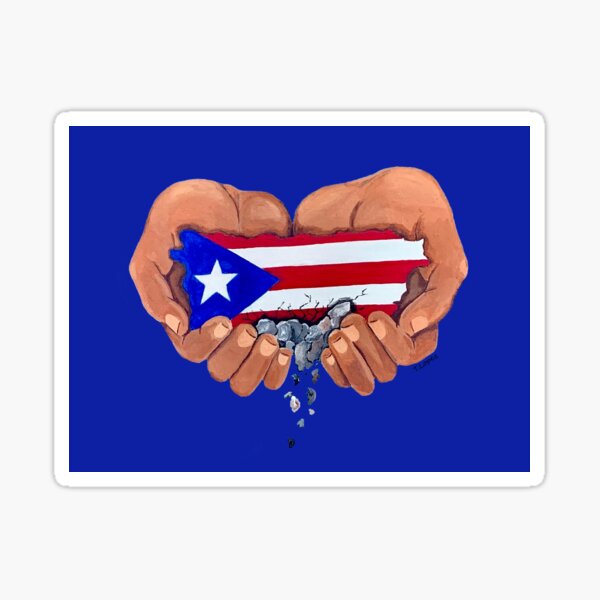 Helping Hands 4 Puerto Rico Sticker