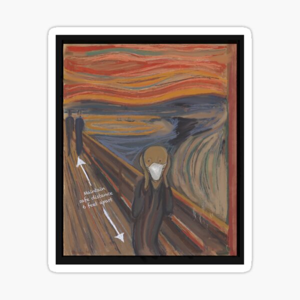 The Scream COVID edition Sticker