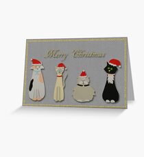 Cats in hats Christmas card Greeting Card