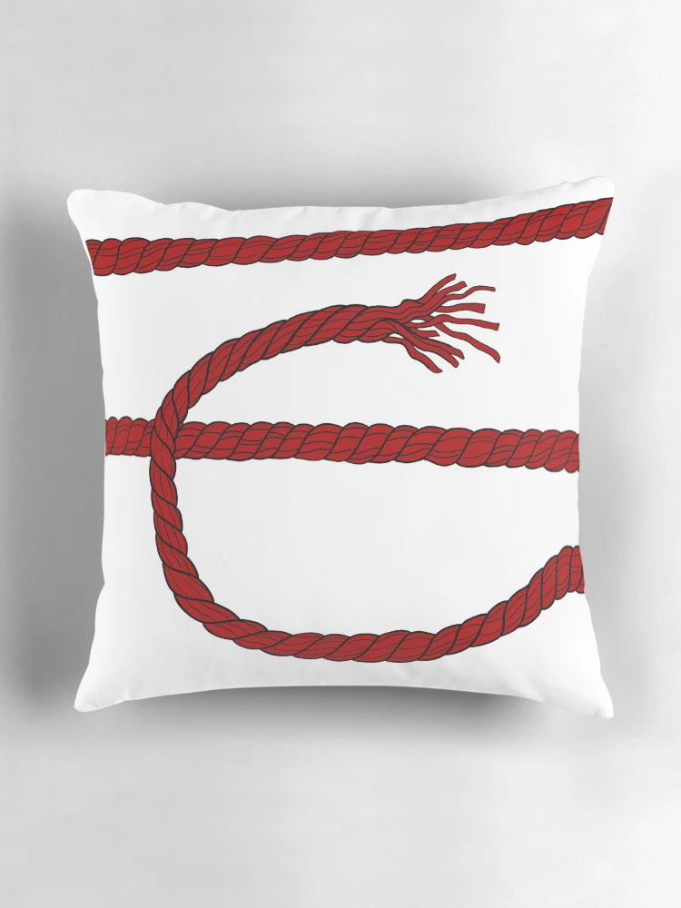 Thumbnail 3 of 4, Pillow, Red Ropes designed and sold by SomeSpaceCrafts.