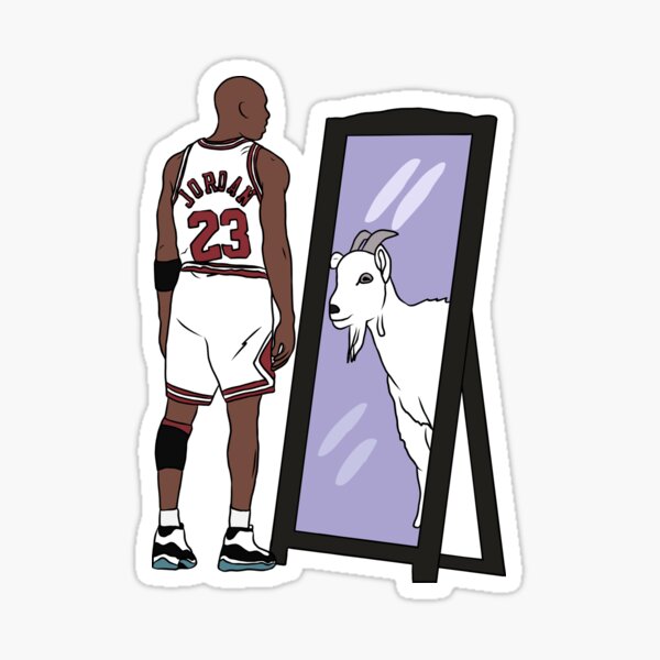 Michael Jordan Mirror GOAT Sticker