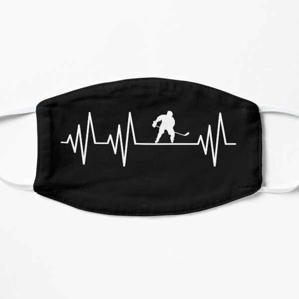 Hockey Ball Heartbeat T-Shirt Hockey Ball Players Hockey Ball lovers Gift Flat Mask