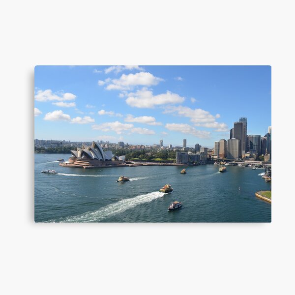 Sydney Opera House and Harbour from the Harbour Bridge Canvas Print