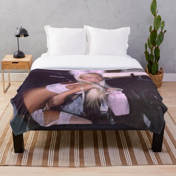 Bunny Paris Hilton Throw Blanket