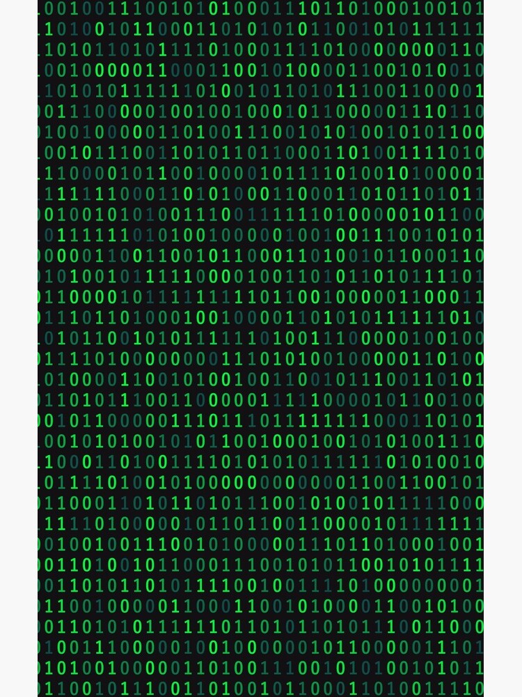 Disover Binary code pattern 10101 green neon retro 80s computer screen black and green HD High Quality | Samsung Galaxy Phone Case
