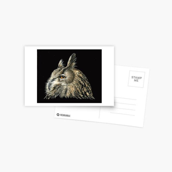 Profile of an eagle Owl Postcard