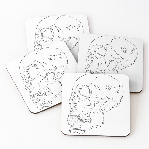 Item preview, Skull Contour Line Art designed and sold by Curlytale.