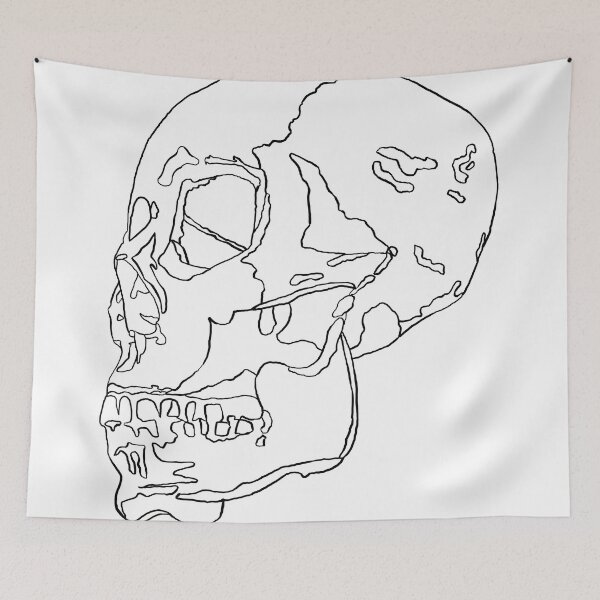 Item preview, Skull Contour Line Art designed and sold by Curlytale.