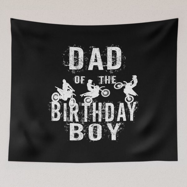 Item preview, Dad Of The Birthday Boy Dirt Bike B-day Party print designed and sold by Grabitees.