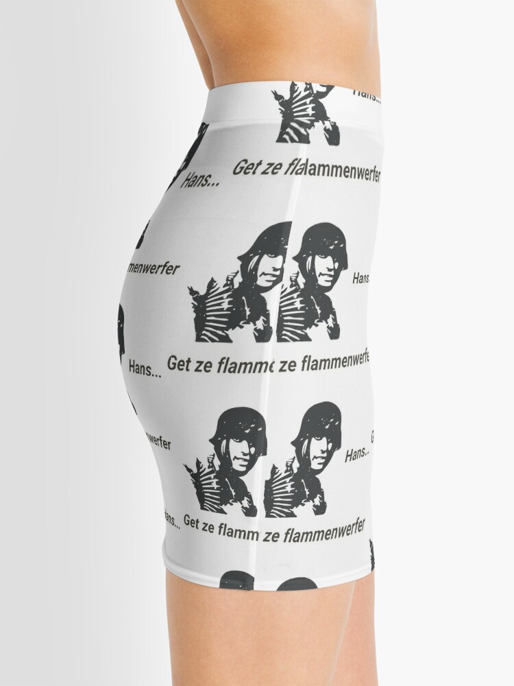 Hans Get Ze Flammenwerfer Mini Skirt By Finestmeme Redbubble