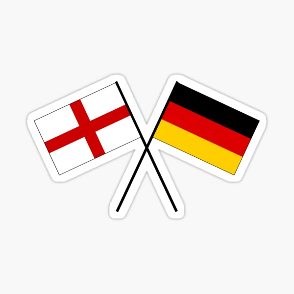 England Germany crossed flag flag Sticker by GeogDesigns