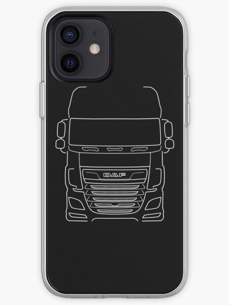 Daf Xf Series Truck Outline Graphic White Iphone Case Cover By Soitwouldseem Redbubble
