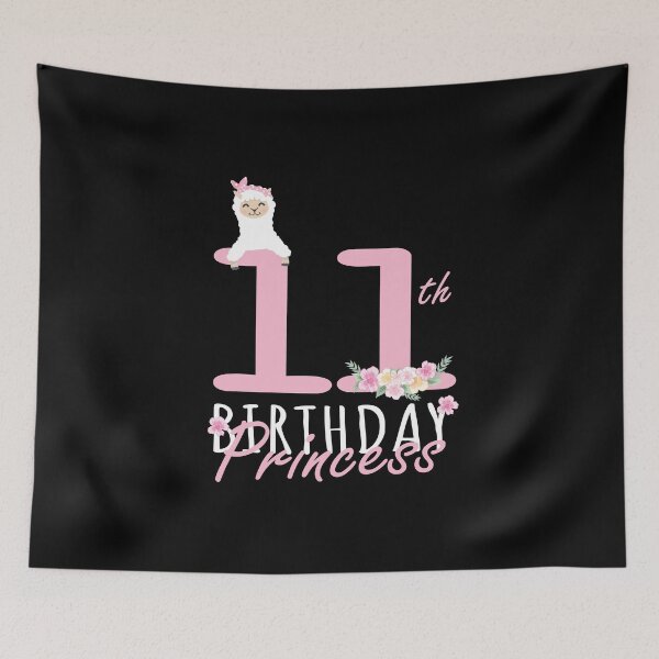 Item preview, 11th Birthday Princess Llama Girl Llamazing 11 Years Old graphic designed and sold by Grabitees.