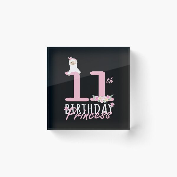 Item preview, 11th Birthday Princess Llama Girl Llamazing 11 Years Old graphic designed and sold by Grabitees.