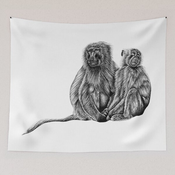 Item preview, Hamadryas baboon monkey pair designed and sold by LorenDowding.