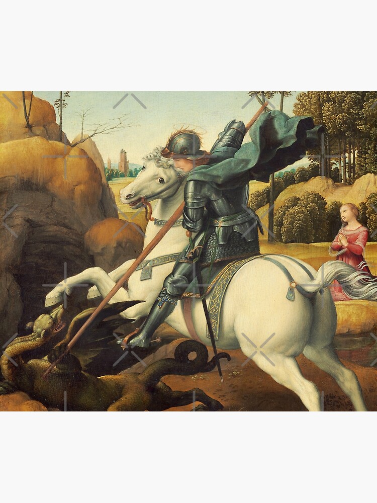 Saint George and the Dragon by Medieval High Renaissance Italian