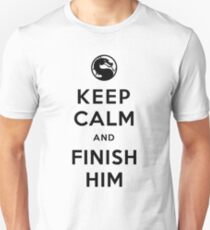 Keep Calm and Finish Him (clean version light colors) Unisex T-Shirt