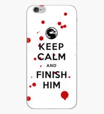 Keep Calm and Finish Him (clean version light colors) iPhone Case