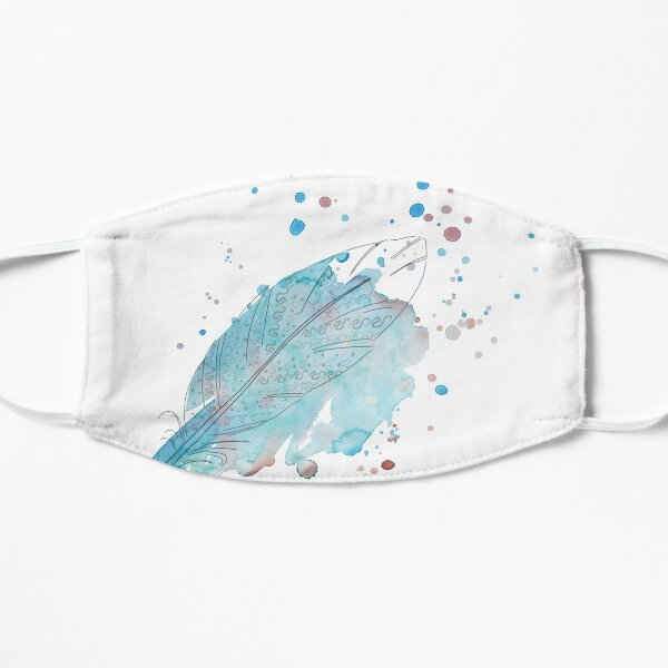 Schamanische Feder mit Wasserfarbe Maske