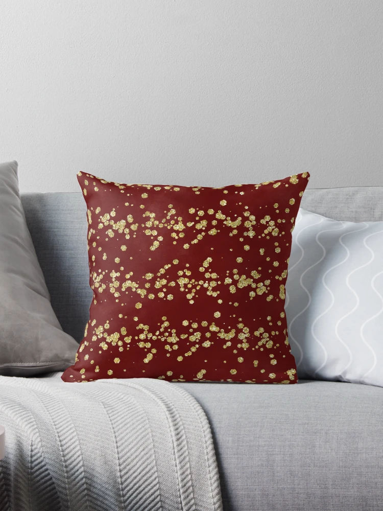 burgundy and gold Pillow for Sale by haroulita Redbubble