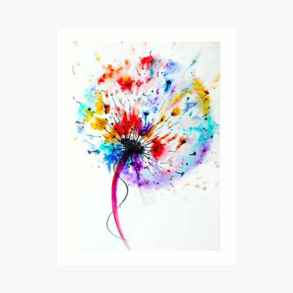 Dandelion in Watercolour Art Print