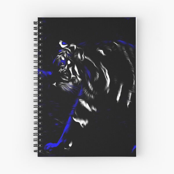 Item preview, White tiger on black background designed and sold by Olympia Ellinas.