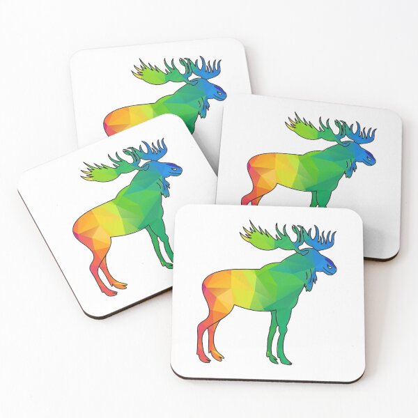 Item preview, Moose Sticker Rainbow Color Blast  designed and sold by rossandrews.