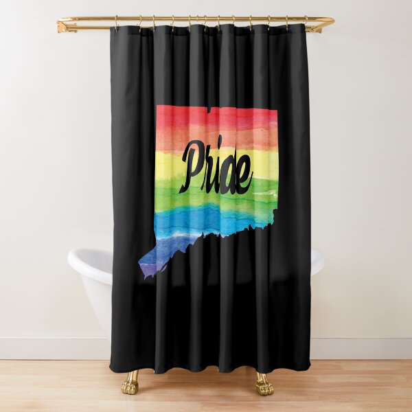 Gay Pride Flag Connecticut Lgbt Month Lesbian Bisexual Shower Curtain