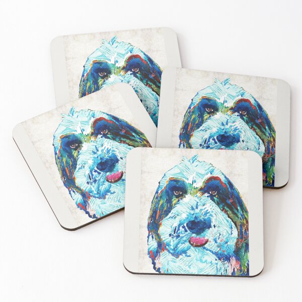 Item preview, Bearded Collie Art - Dog Portrait by Sharon Cummings designed and sold by Sharon Cummings Art.