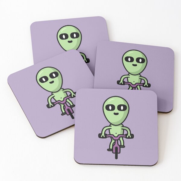 Item preview, Cute Alien Bike Riding designed and sold by hadicazvysavaca.