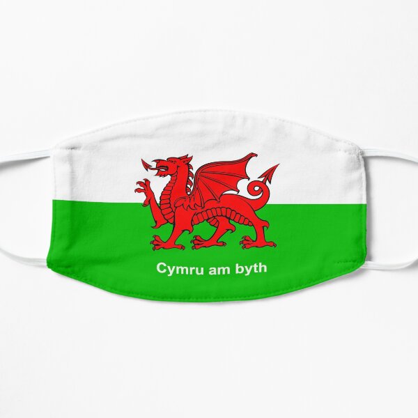 Cymru am byth (Wales For Ever) Wales Welsh Flag Flat Mask