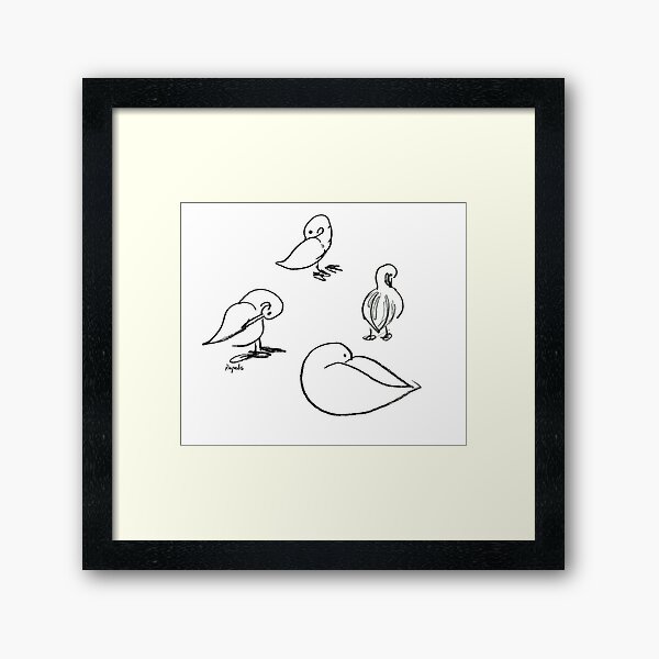 Four ducks Framed Art Print