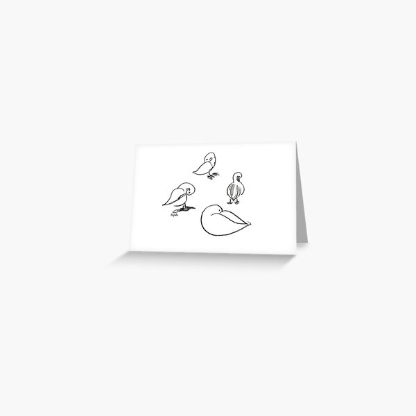 Four ducks Greeting Card