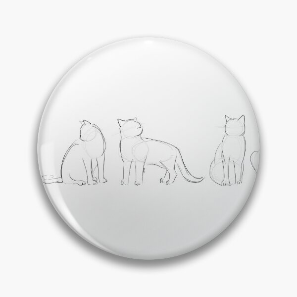Katzenkonturen Button