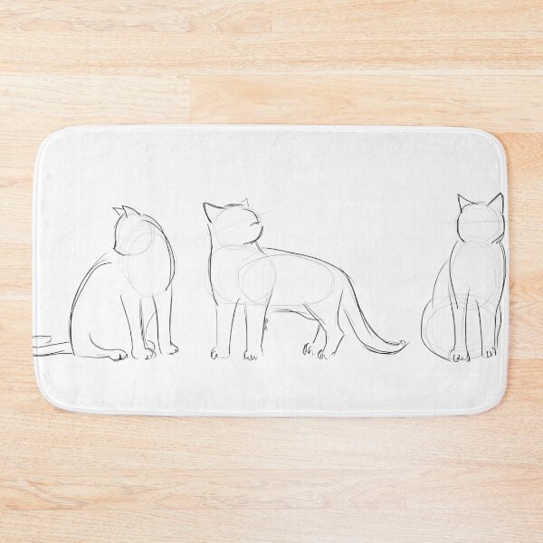 Item preview, Cat contours designed and sold by Barbara Baumann Illustration.
