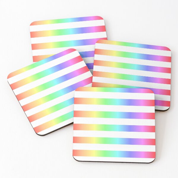 Item preview, Basic Chunky Stripes - Rainbow Gradient on White designed and sold by TheFrostedDonut.