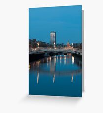 Dublin at night Greeting Card