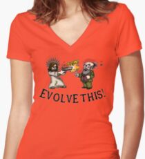 Evolve this!! Women's Fitted V-Neck T-Shirt