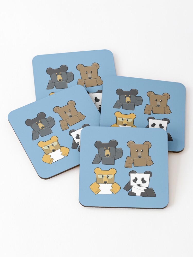 Bee Swarm Simulator Bears Coasters Set Of 4 By Pickledjo Redbubble - karina roblox bee swarm