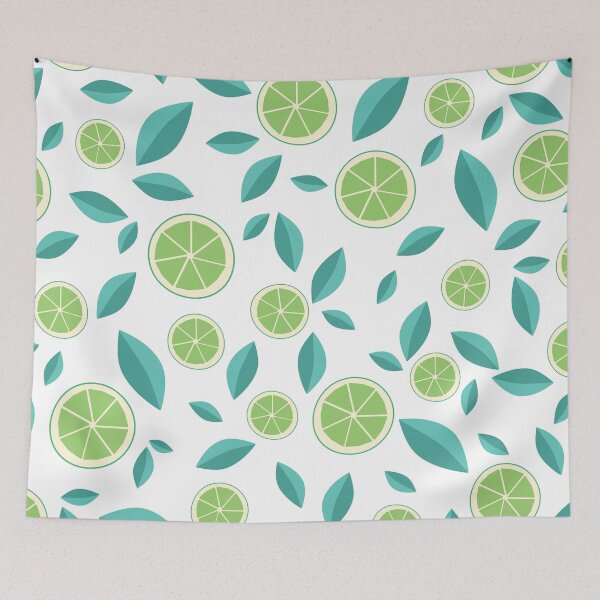 Item preview, Limes and Leaves Fruit Pattern Transparent  designed and sold by crazyclementine.