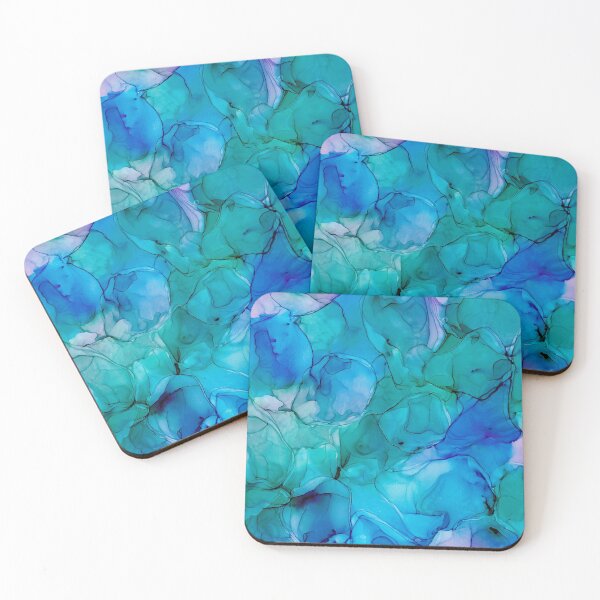 Item preview, Mermaid Lake:  Original Abstract Alcohol Ink Painting designed and sold by herzart.