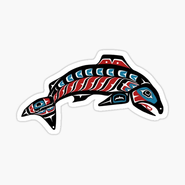 PNW stylized Alaska Salmon Sticker