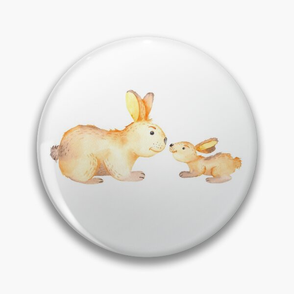 Artikelvorschau, Mutter und Baby - Hase entworfen und verkauft von Ivy & Foxglove Designs.