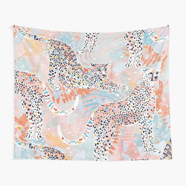 Colorful Cheetahs Tapestry